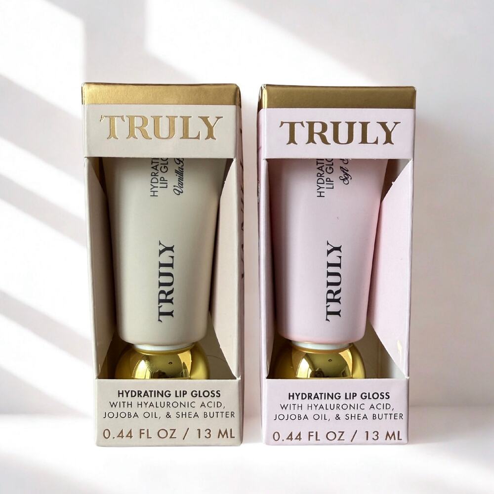 Truly Hydrating Lip Gloss Set Vanilla Baby & Soft Serve 13ml NEW